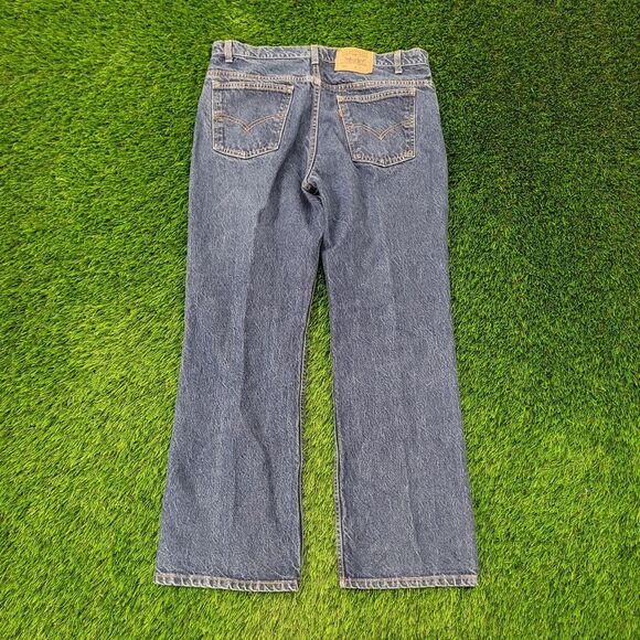 Vintage 90s LEVIS 517 Bootcut Jeans 36x30 Medium-Wash USA - Picture 2 of 16